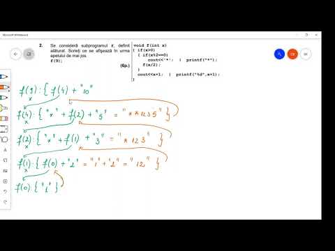 C++  Funcții recursive - Bac 2012