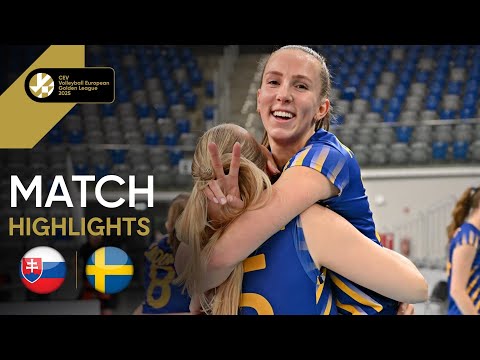 Highlights | Slovakia vs. Sweden - CEV Volleyball European Golden League 2025 | Women 