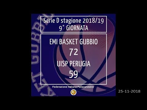 Basket Gubbio - Uisp Perugia 72-59 Serie D 25-11-2018