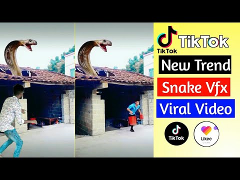 Tiktok New Trend। Snake Vfx Video Editing Tutorial। Snake Video Edit। Likee Video Make
