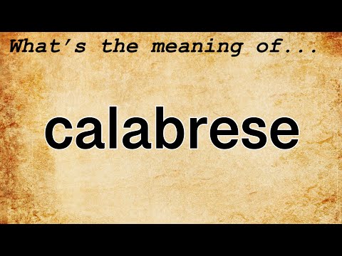 Calabrese Meaning : Definition of Calabrese