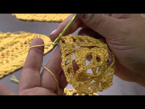 Mulher.com 24/11/2014 - Blusa Amarela Croche de Grampo por Eliete Massi - Parte 2