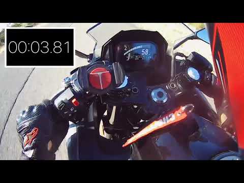 Thumbnail for 2021 Ninja 650 0-60 0-100 hard acceleration