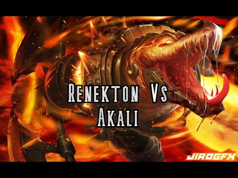 Renekton VS Akali!!!Patch 10.1...Full Gameplay