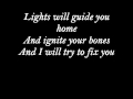 Secondhand Serenade - Fix You (lyrics on screen ...