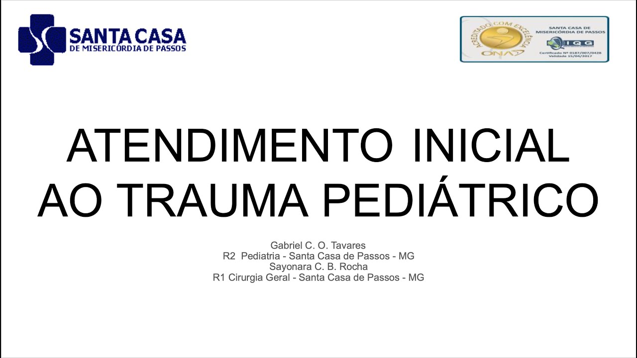 Aula de Atendimento Inicial ao Paciente Politraumatizado