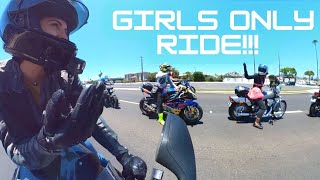 ALL GIRLS ride in SoCal 🦄 w/ S1000RR  my LARGES