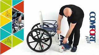 Comfort Plus DM-8088B Banyo ve Tuvalet Sandalyesi (Lacivert) (6 Tekerlekli)