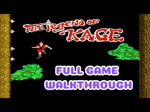 【The Legend of Kage】Full Game Walkthrough【NES/4K】
