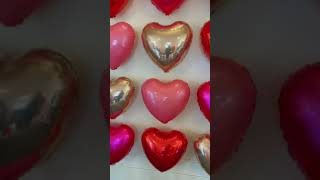 decoración con globos de corazon