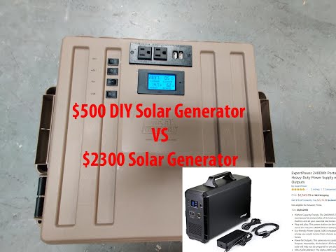 $500 DIY SOLAR GENERATOR VS $2,400 COMMERCIAL SOLAR GENERATOR