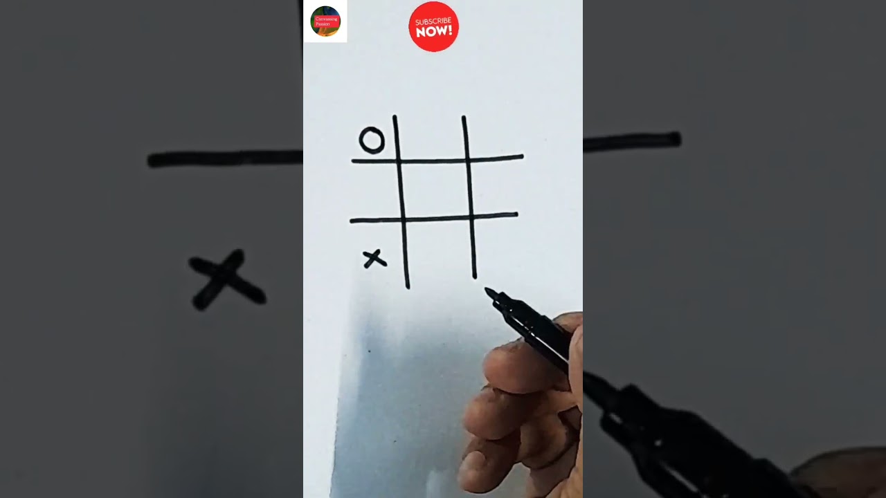 Draw tic tac toe using these simple steps #shorts #ashortaday Canvassing Passion