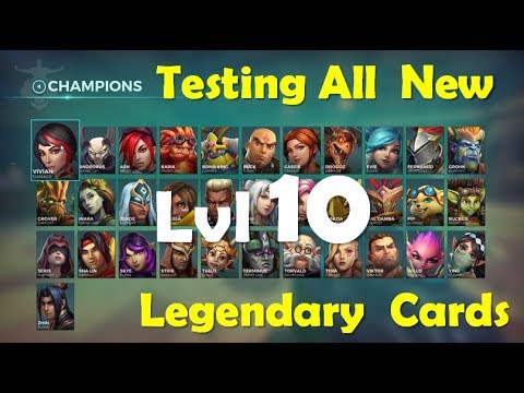 Paladins OB Patch 64 PTS - Testing Level 10 All New 34 Legendary cards of All 34 Champions