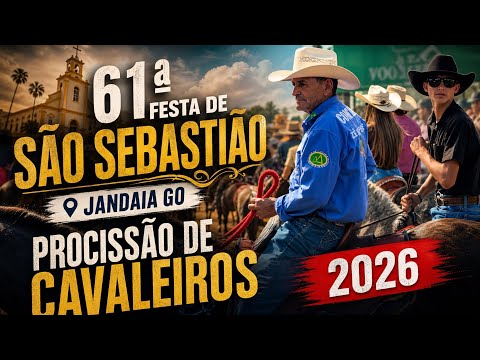 Procissão de Cavaleiros | 61ª Festa de São Sebastião em Jandaia Goiás 