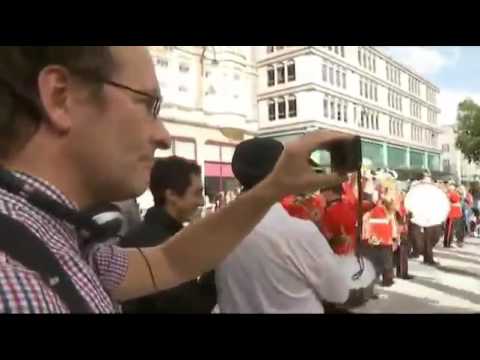 British Army musicians flashmob 'Colonel Bogey', at Capitol Shopping Centre, Cardiff, 5 Oct 2013