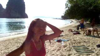 preview picture of video 'Railay Beach, Krabi, Thailand. Phra Nang Beach, a beautiful bay! 10 minutes from Ao Nang'