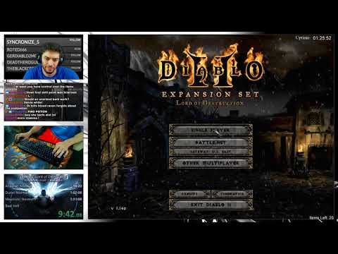 Diablo 2- HELL HARDCORE ASSASSIN SPEEDRUN (08/26/2017) - Some day I will learn