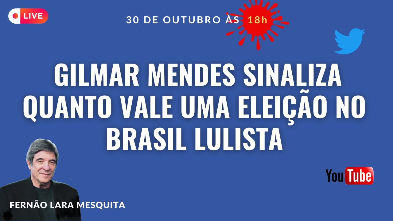 30/10/24 - GILMAR MENDES SINALIZA QUANTO VALE UMA ELEIÇÃO NO BRASIL LULISTA