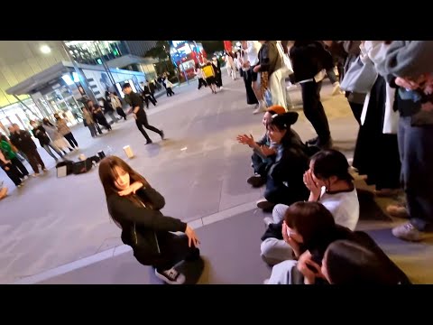 [STREET ARTIST] YU KAGAWA & HYOJIN. INTERACTIVE SINCHON BUSKING (I AM). 230422.