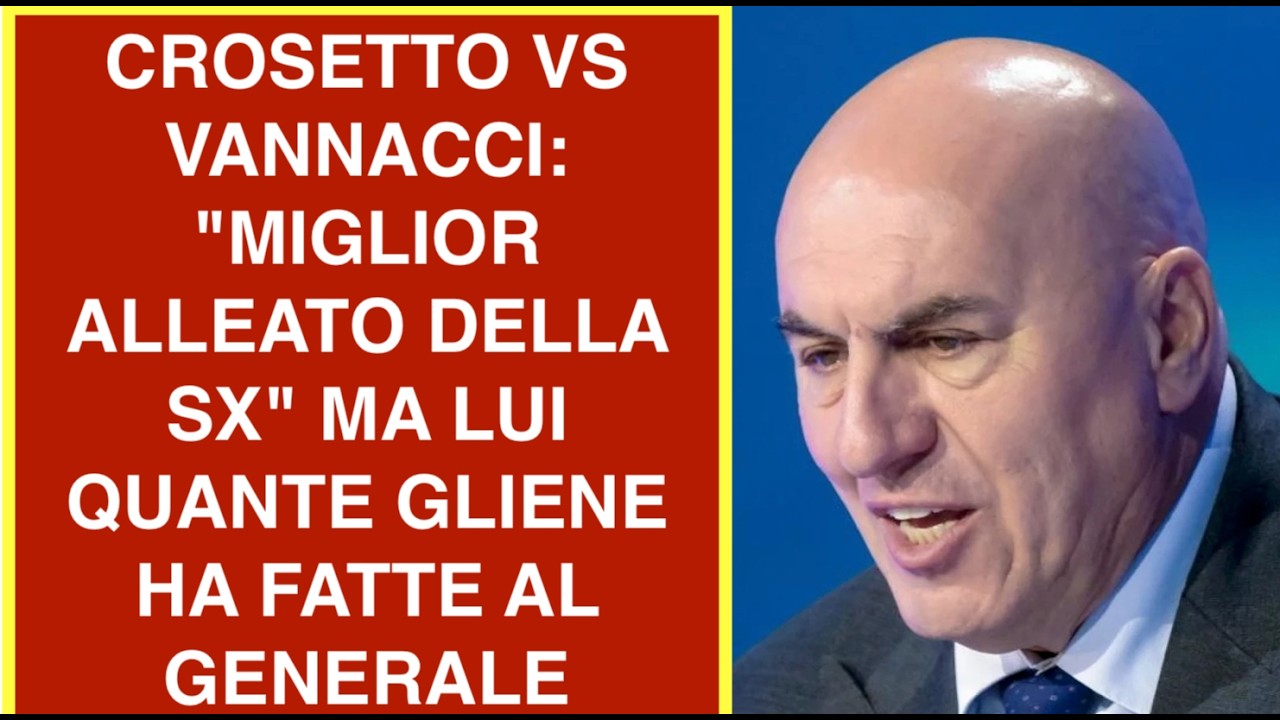 CROSETTO VS VANNACCI: "MIGLIOR ALLEATO DELLA SX" MA LUI QUANTE GLIENE HA FATTE AL GENERALE