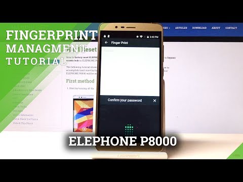 Elephone P8000 Add Fingerprint / How to Set Up Screen Lock
