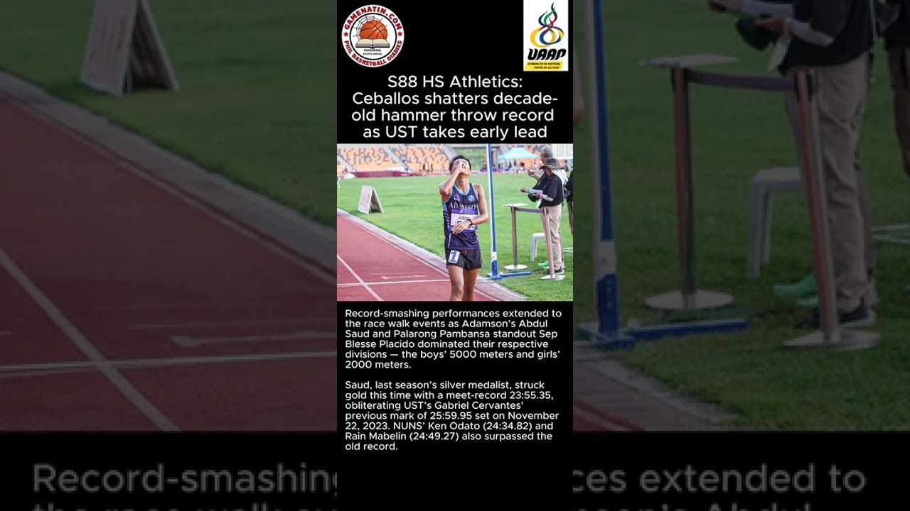 UAAP High School Track and Field: UST dominates day 1