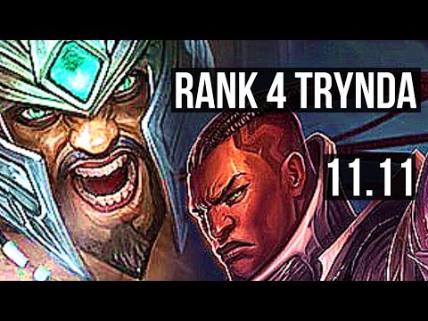 TRYNDAMERE vs LUCIAN (TOP) | Rank 4 Trynda, 6 solo kills, 400+ games | KR Grandmaster | v11.11