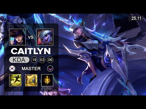 Caitlyn vs Tristana ADC - KR Master - Patch 25.11 Season 15