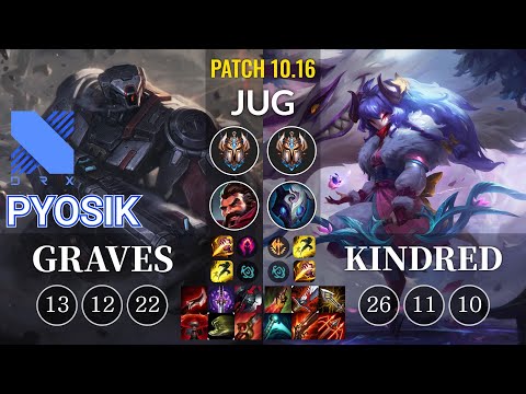 DRX Pyosik Graves vs Kindred Jungle - KR Patch 10.16