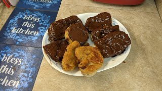 Garlic And Herb Fried Dough Treat Dipped In Chocolate