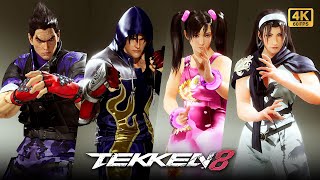 Tekken 8 DLC Legacy Outfits Showcase Vol.1 Kazuya, Jin, Xiaoyu, Jun