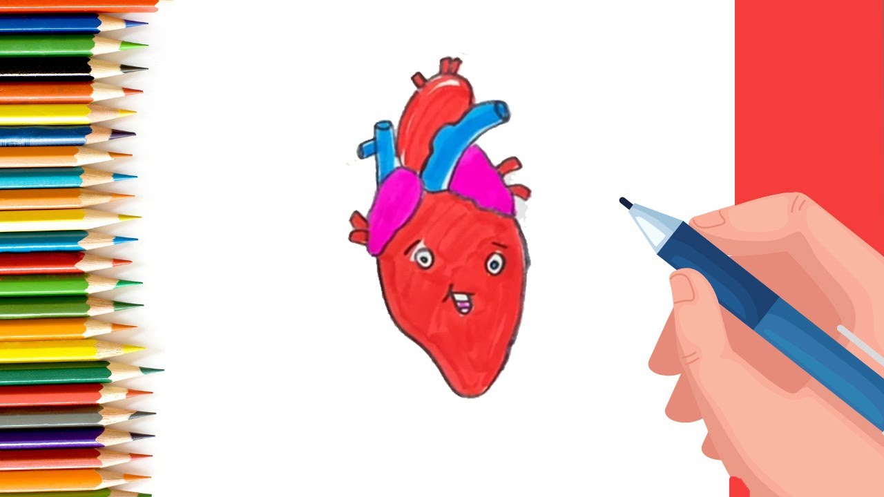 How to draw a happy heart