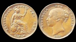 UK 1858 ONE PENNY Coin VALUE + REVIEW