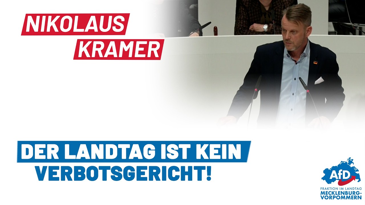 Nikolaus Kramer: Der Landtag ist kein Verbotsgericht