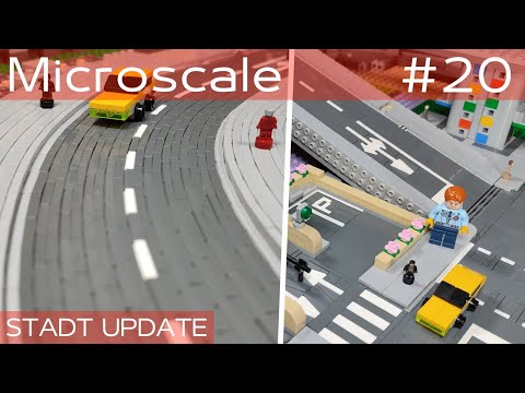 Build curved road and sidewalk | parking lots and more | LEGO® CITY UPDATE (20) | Microscale City