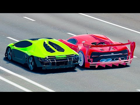 Bugatti Red Devil VGT Concept vs Lamborghini Scorpion Concept - Drag Race 24 KM