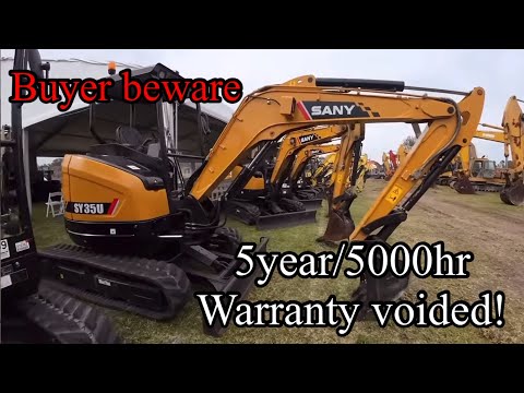 Buyer beware of Sany machines! Warranty is void by manufacturer if sold at auction. I lost $$$