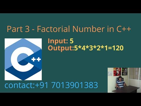 Part 3 – Factorial Number in C++ | Soonya Technologies