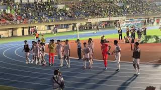 小野裕二のハットトリックでサガン鳥栖大量得点で勝利後の選手挨拶シーン