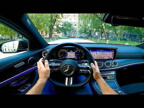 New Mercedes E-CLASS 2021 (Facelift) - POV TEST Drive & review (AMG Line, 220d)