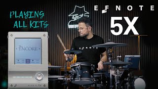 Video thumbnail for EFNOTE 5X e-drums playing ALL kits sound demo - binge watching alert by digitaldrumming