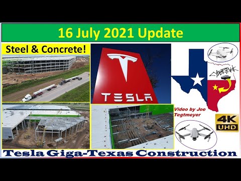 Tesla Gigafactory Texas 16 July 2021 Cyber Truck & Model Y Factory Construction Update (07:45AM)