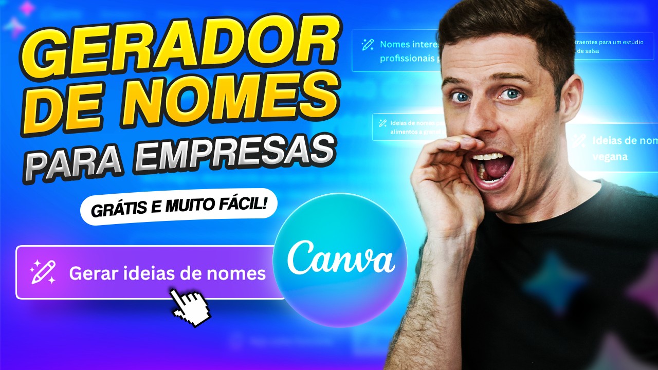 Novidade Canva! GERADOR DE NOME para Empresas. Grátis e MUITO FÁCIL