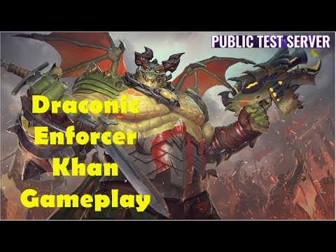 Paladins 3.3 Darkness & Dragons PTS - Khan New Skin Draconic Enforcer Khan PTS Gameplay