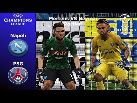 Napoli Vs PSG (Portieri: Mertens Vs Neymar) Champions League Calci di Rigore • PES 2019