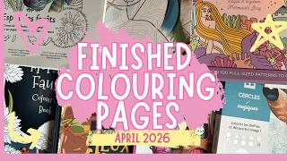 Finished Adult Colouring Pages, April 2026  | Adult Coloring