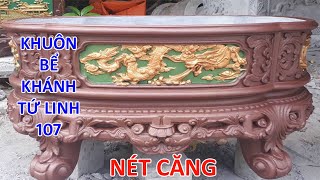 Khuôn bể khánh Tứ Linh 107 nhựa Composite có lòng trong - khuôn chậu Sơn Cương