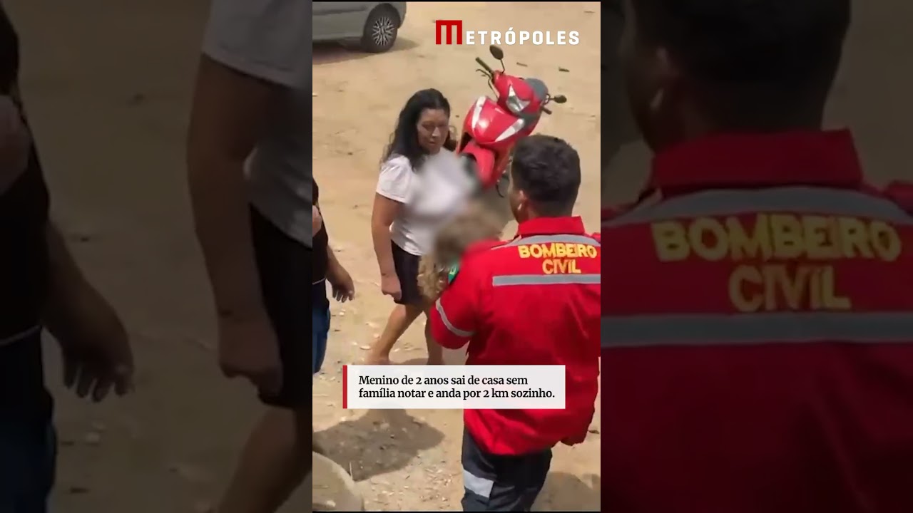 Menino de 2 anos sai de casa sem família notar e anda por 2 km sozinho