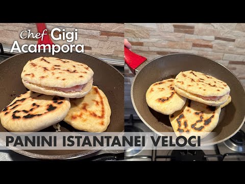 PANINI ISTANTANEI IN PADELLA PRONTI IN SOLI 5 MINUTI - RICETTA FACILISSIMA E VELOCE