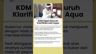 Sumber Air Jadi Polemik! KDM Ogah Disuruh Bersihkan Nama Baik AQUA: Saya Juga Harus Jaga Integritas!